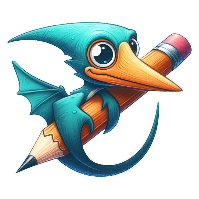Crayon Ptérodactyle Kawaii Ptérosaure Dino