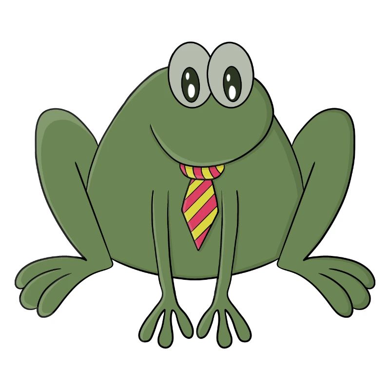 Grenouille avec une cravate