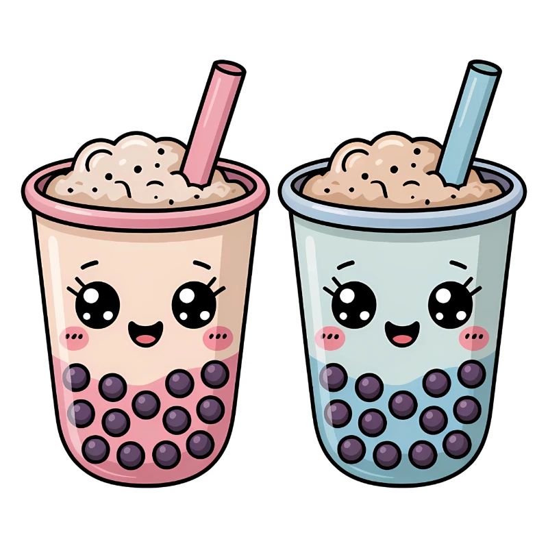 Kawaii Boba Tea Bubble Tea