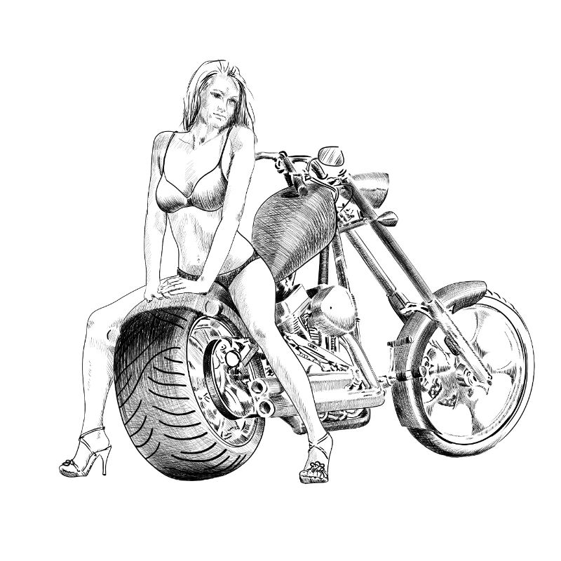 Bikini am Chopper