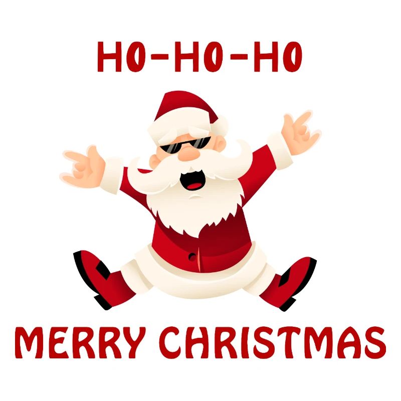 Fröhlicher springender Santa