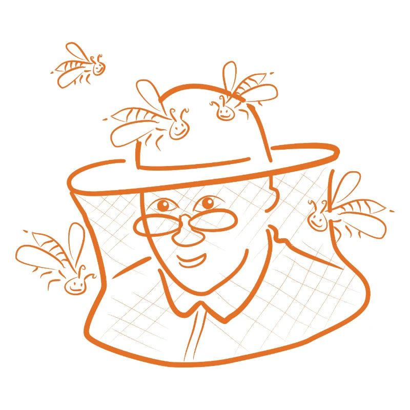 Beekeeper looking after his bees