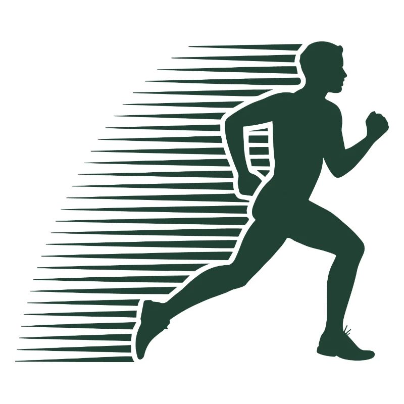 Running silhouette in sprint