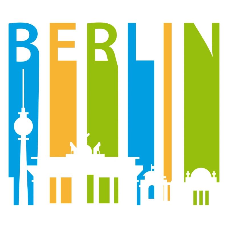 Berlin Schiftzug avec silhouette