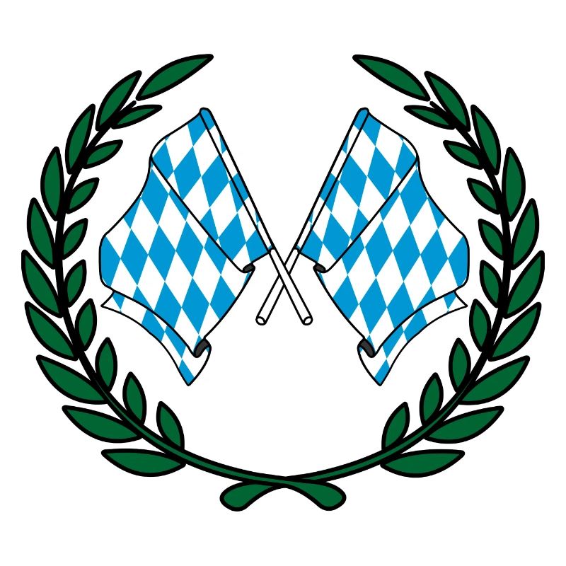 Drapeaux Couronne de laurier du Bayern