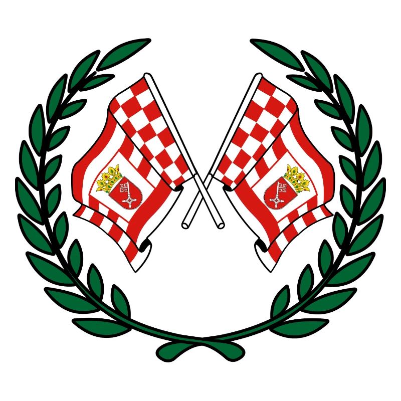 Drapeaux Brême couronne de laurier