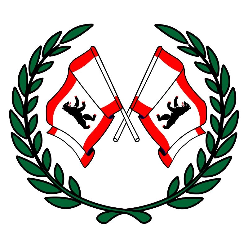 Drapeaux Couronne de laurier de Berlin