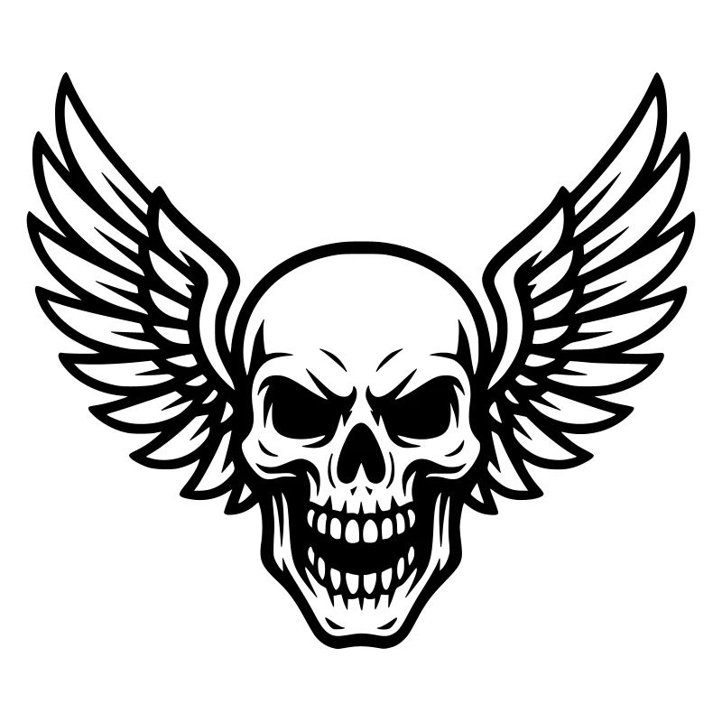 Crâne avec des ailes