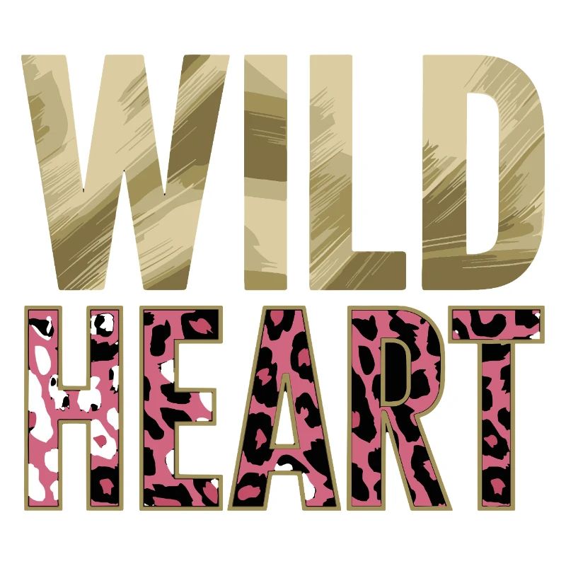 Wild Heart Leopard Pattern Boho Animal Print for