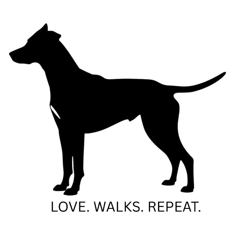 Dog Love Walks Repeat mongrel