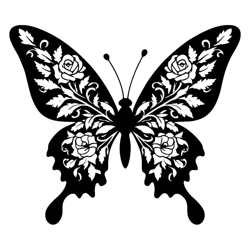 Papillon fleur filigrane