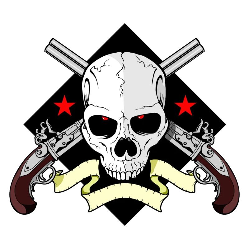 Skull mit Waffen