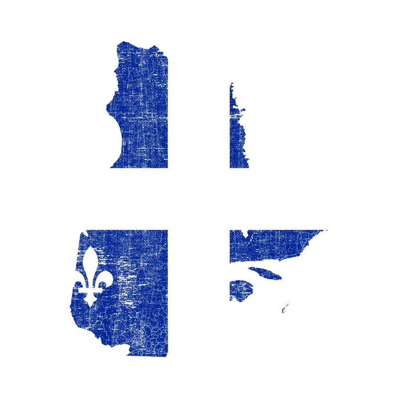 Quebec Map Shape and Flag