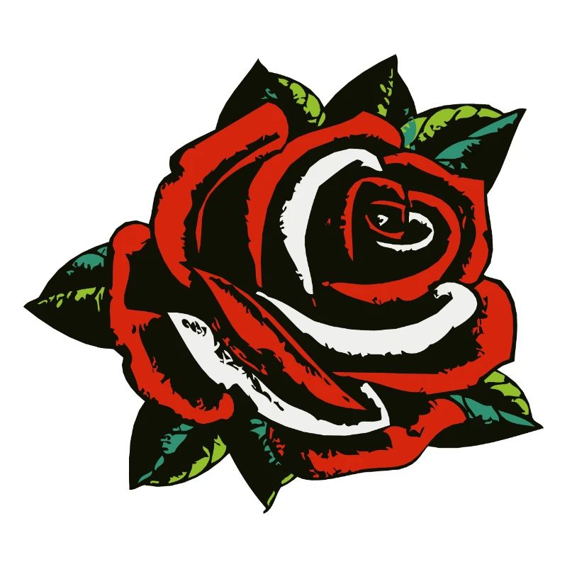 rose fleur feuille 200323 A