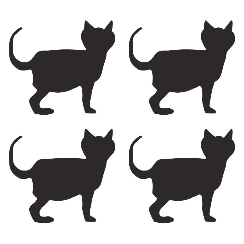 schwarze katzen 4fach