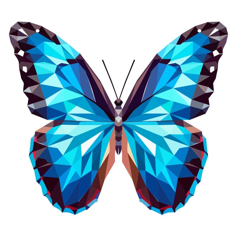 Papillon bleu - Inspiré du papillon Morpho