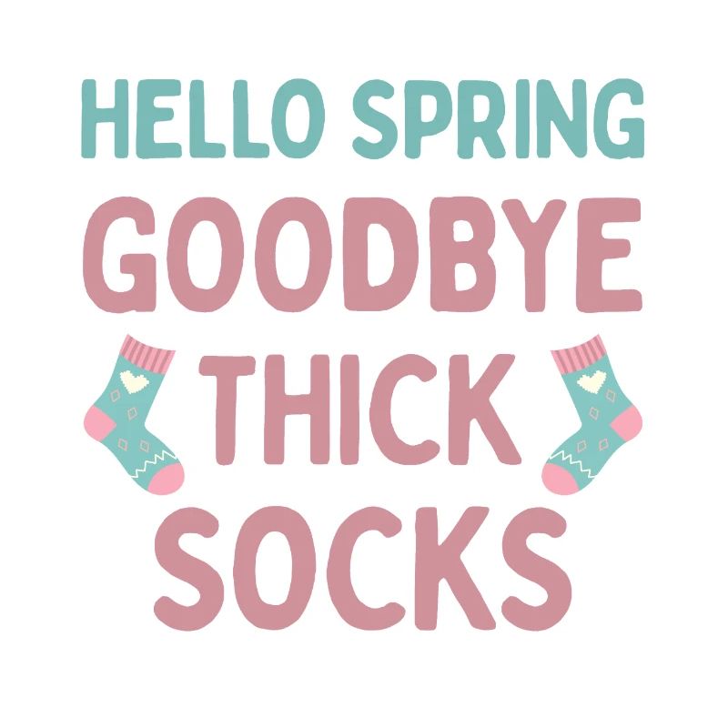 Hello Spring Goodbye Thick Socks