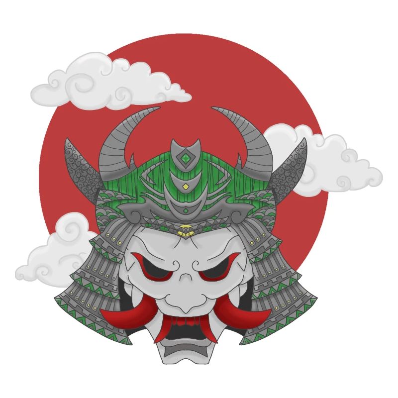 Oni x Samourai Gris Vert