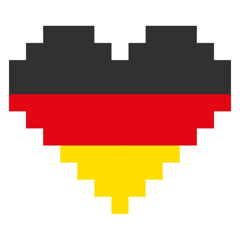 Germany Pixel Heart