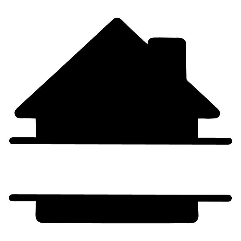 Bannière de texte du logo de l’ombre de la maison