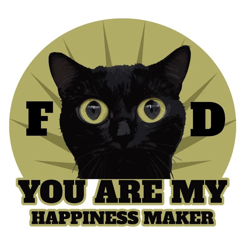 Chat noir mignon