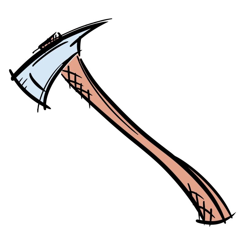 Dessin de hache / hache de pompier. Pompier.