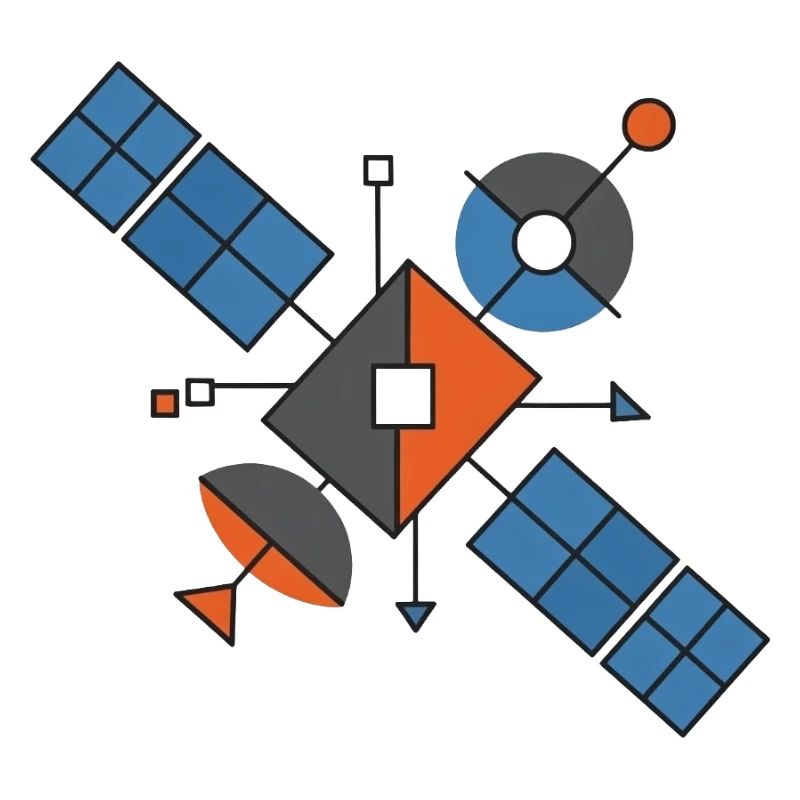Futuristic Geometric Satellites