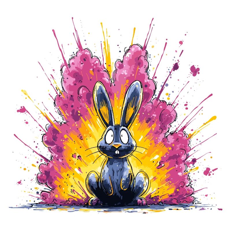 Knallbunter Hase Blitz