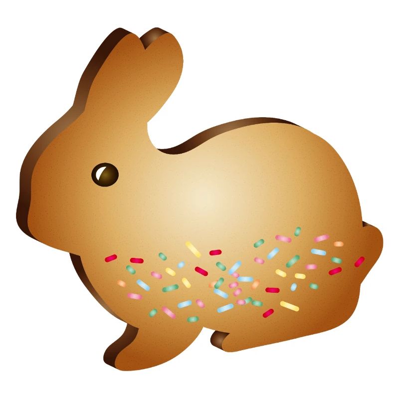 Motif de biscuits de lapin de Pâques avec des vermicelles de sucre colorées
