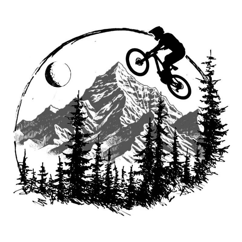 Saut de VTT au clair de lune
