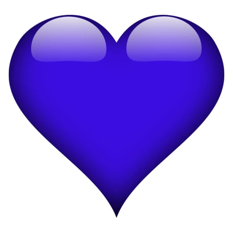 Glänzendes Blauherz