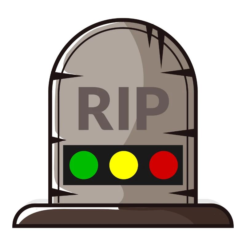 Traffic light Rest in Peace RIP