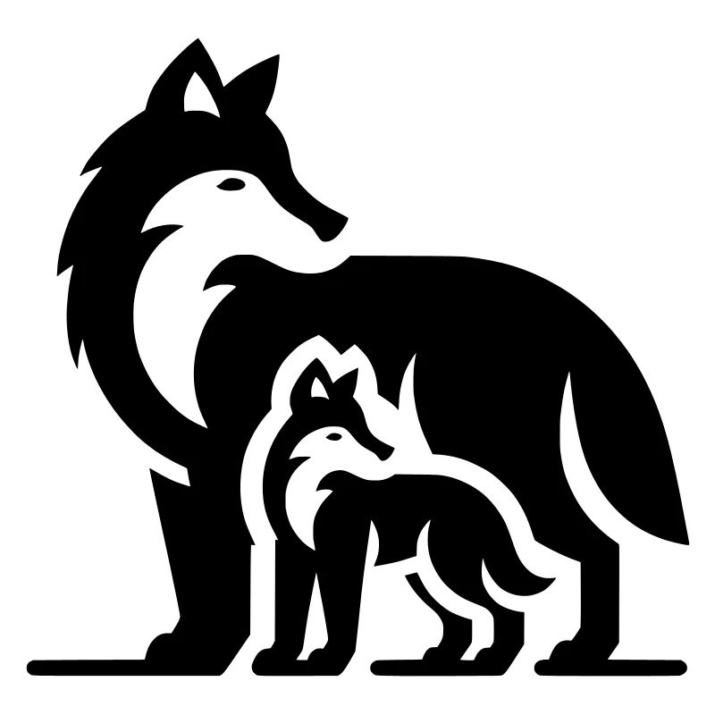 Wolf Wölfe Silhouette