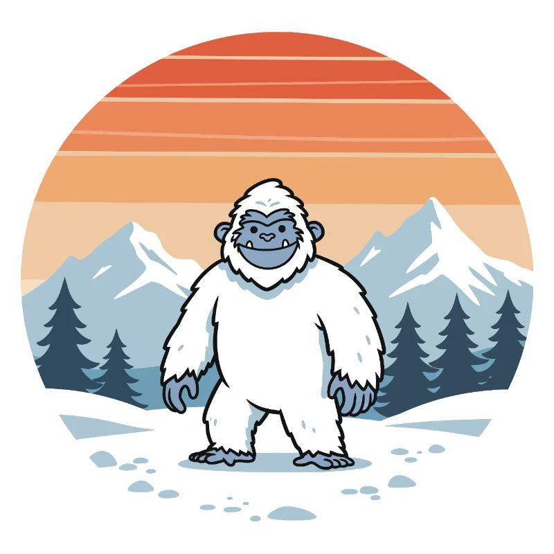 Winter-Yeti am Eispanorama