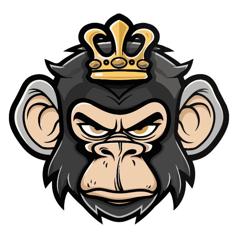 Affe Kopf Krone