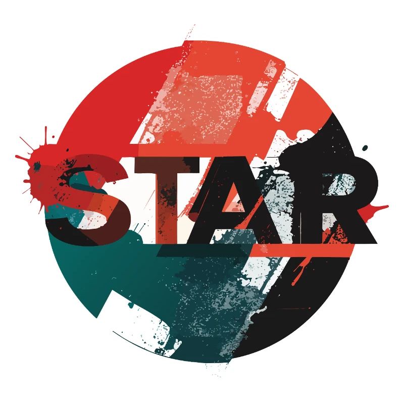 Star Grunge Circle Design