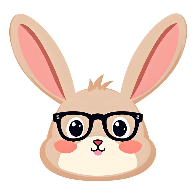 Rabbit with glasses