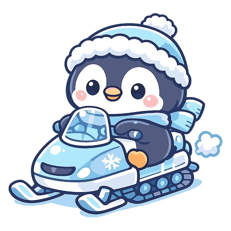 Penguin Snow Sled Magic