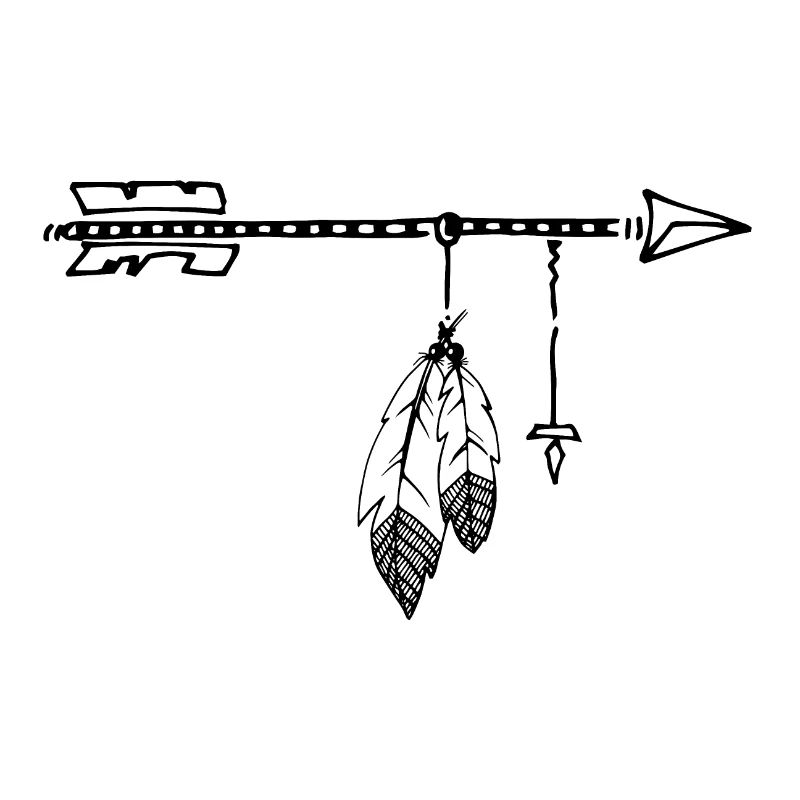 Spring Arrow Line Art