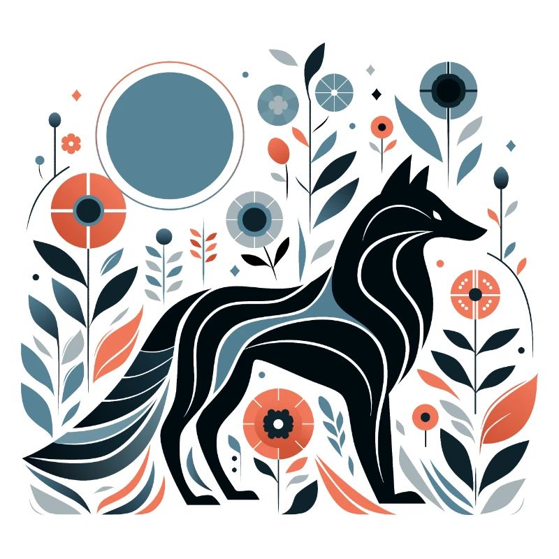 Floraler Wolf