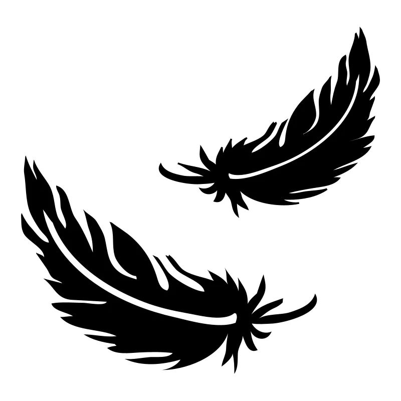 Zwei fliegende Federn