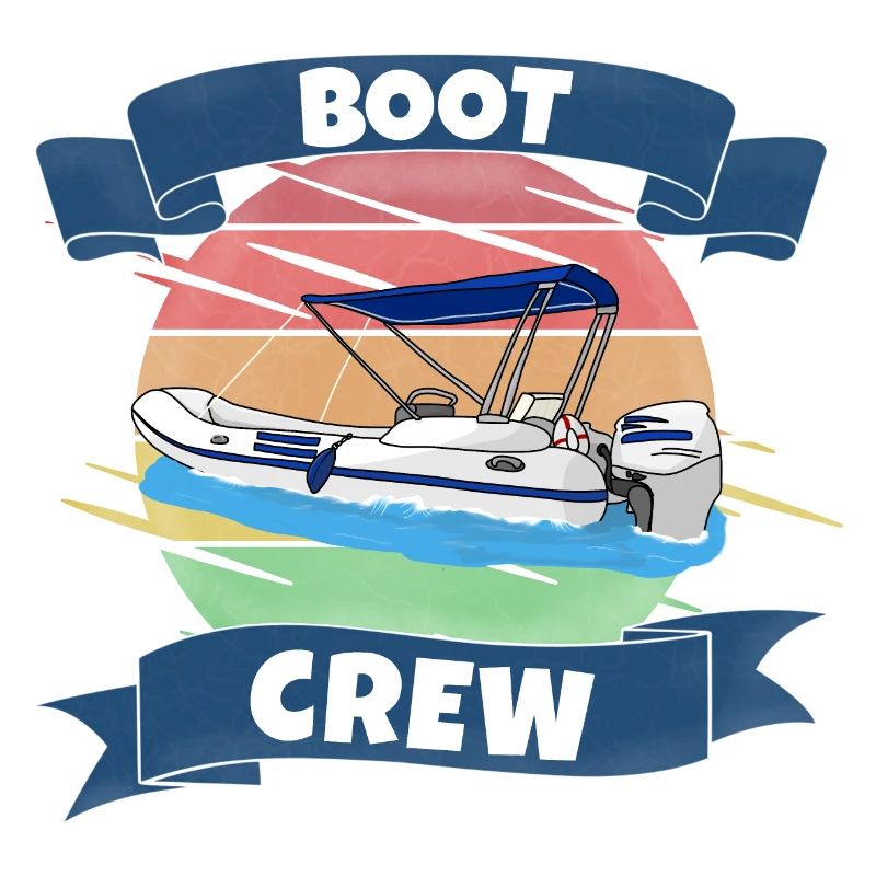 Boot crew Schlauchboot Motorboot