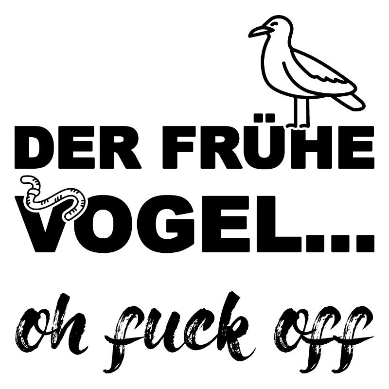 Der frühe Vogel, schwarz