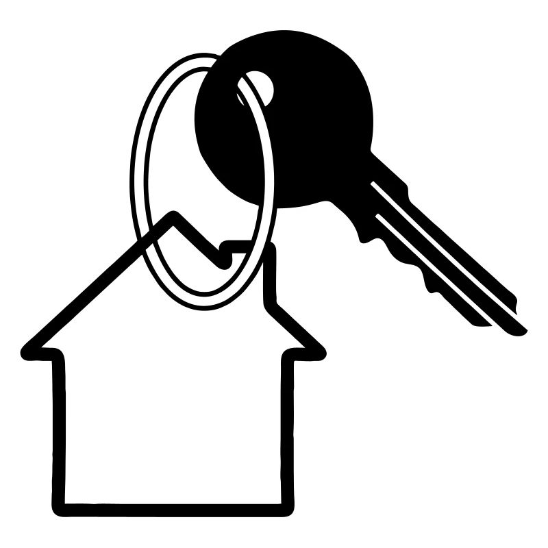 Clé avec clé de maison pour le logo acheté maison 2