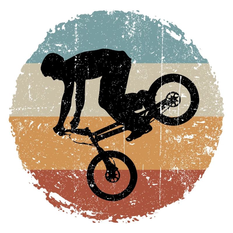 BMX Silhouette Rétro Coucher de soleil