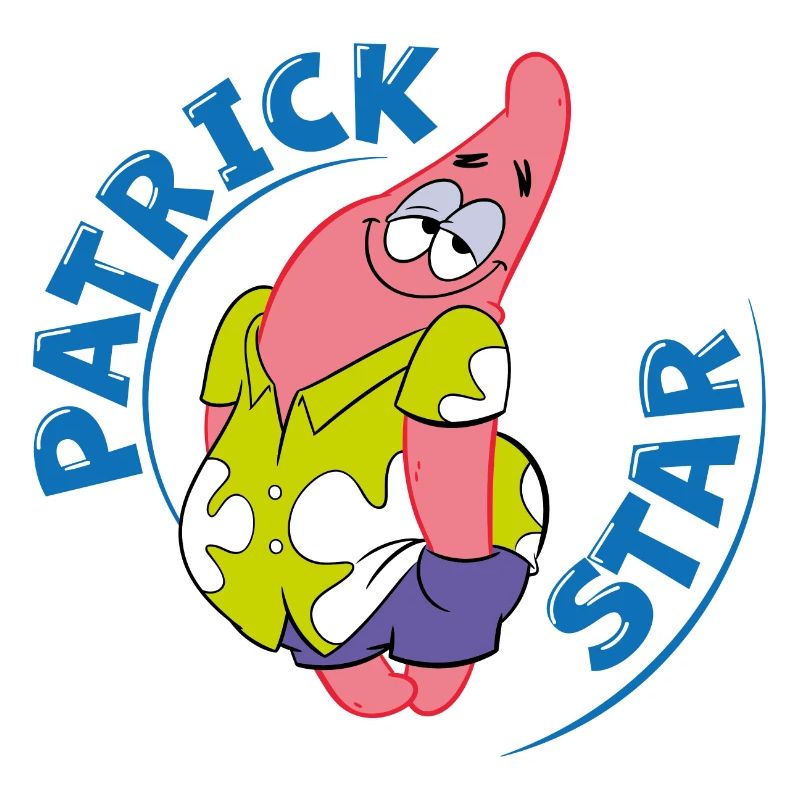 The Patrick Star Show Patrick With Blue Letters