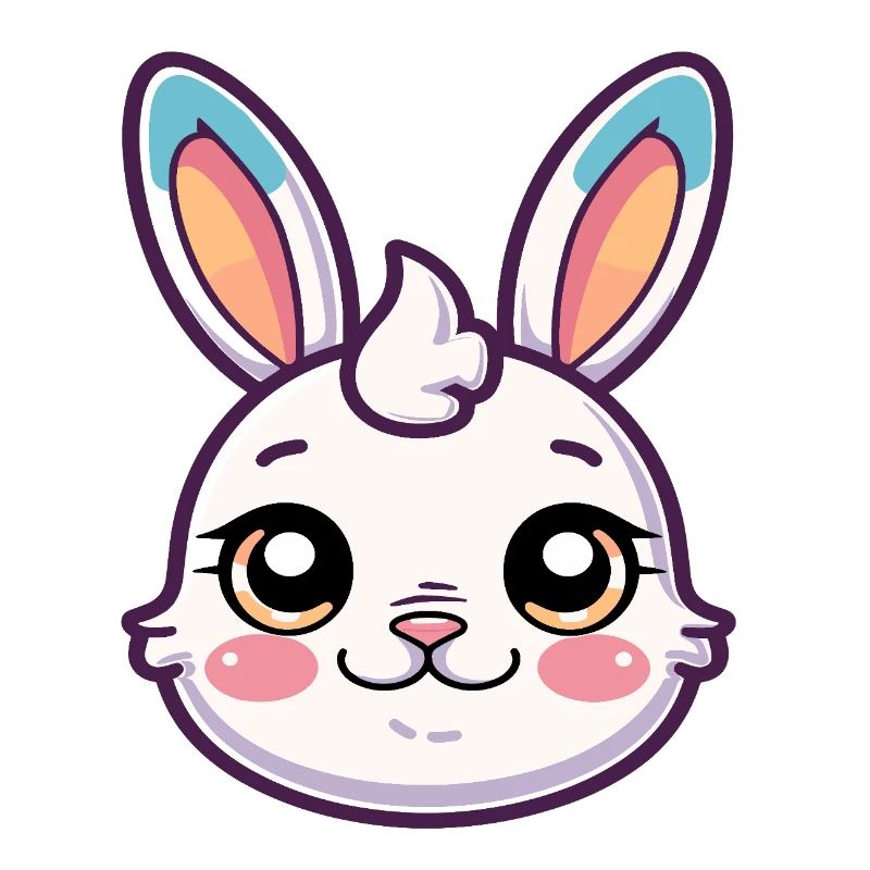 Bunny Easter Party Bunny Head Happy Easter