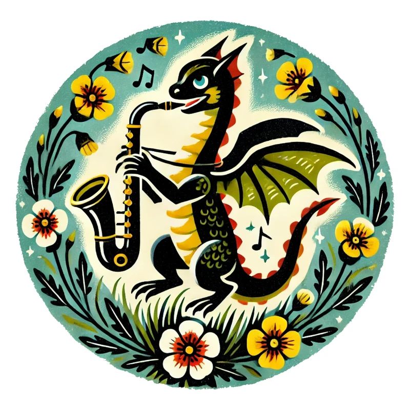 Wunderliches Drachen-Jazz-Design