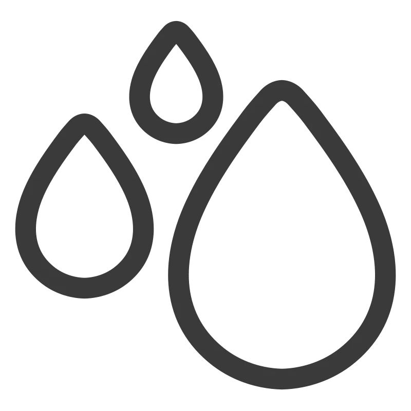 Dreifaches Wassertropfen-Liniensymbol-Logo