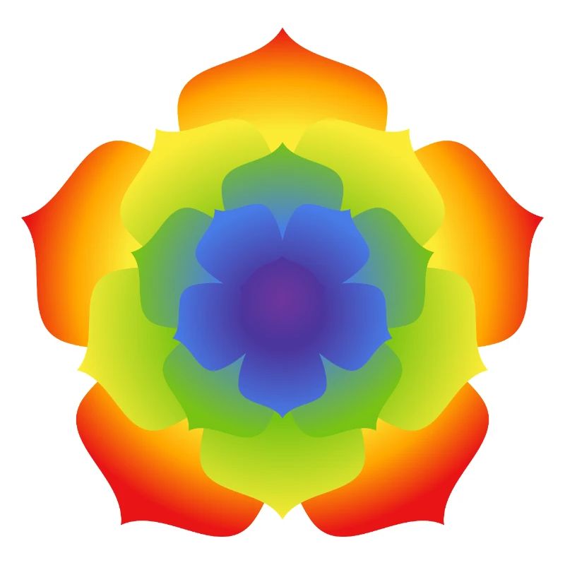 Regenbogenlotus-Mandala-Blüte